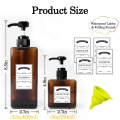 Custom Plastic Packaging Hand Wash Liquid Shampoo Bottle